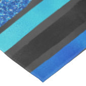 Blauw en zwart gestreept tafelkleed (Gekanteld)