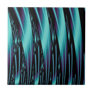 Blauw en zwart hedendaags Abstract keramisch tapij Tegeltje