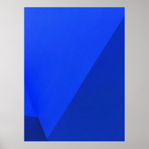 Blauw en zwart houten bord poster