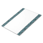 Blauw en zwart labyrint notitieblok (Schuin)