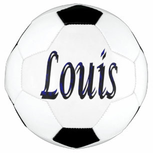 Blauw en zwart Louis naam, voetbal