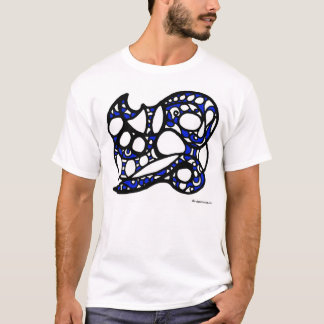 Blauw en zwart ontwerp 006 t-shirt