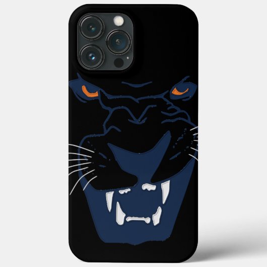 Blauw en zwart Panther Case-Mate iPhone Case (Achterkant)