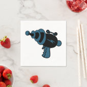 Blauw en zwart Retro Laser Pistool Servet (Insitu)