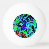 Blauw en zwart Retro Pingpongballen (Achterkant)