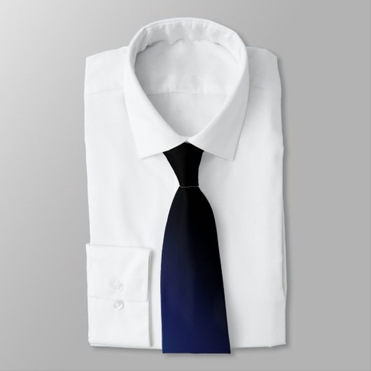 Blauw en zwart verloop stropdas (Gebonden)