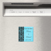 Blauw en Zwarte Damask sparen de Magnet van de Dat Magneet (Insitu (Vaatwasser))