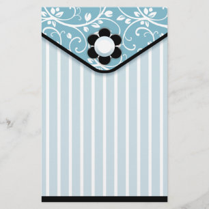 Blauw- en zwarte-koppelaarstationery briefpapier