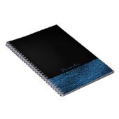 Blauw- en zwarte moderne Glam-reeksen elegant afbe Notitieboek (Rechterzijde)