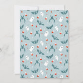 Blauw eng Halloween verjaardagsfeestje Kaart (Achterkant)