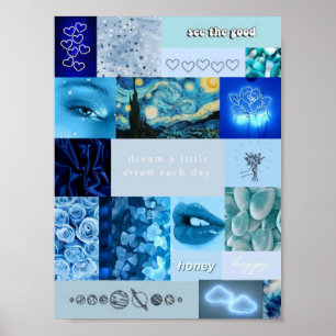 blauw esthetisch poster