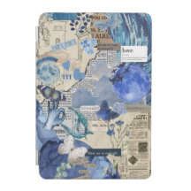 blauw esthetische iPad Cover – Butterfly & Mo