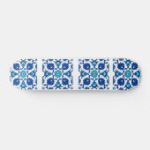 Blauw etnisch Turks design Souvenir Skateboard (Horizontaal)