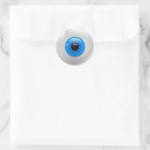 BLAUW EYE BALL RONDE STICKER (Tas)