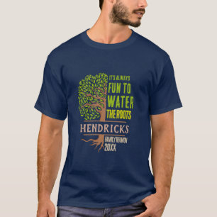 Blauw familiestamboom thema aangepaste familie reu t-shirt