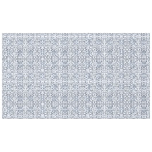 Blauw Fancy Bloempatroon Custom Tafelkleed (Voorkant (Horizontaal))