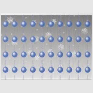 Blauw Fancy kerstboompapier Tissuepapier