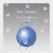 Blauw Fancy kerstsierlabel Labels (Design 1)
