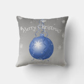 Blauw Fancy kerstsierSierkussen Kussen (Achterkant)