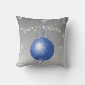 Blauw Fancy kerstsierSierkussen Kussen (Voorkant)