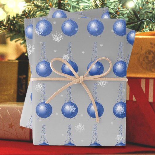 Blauw Fancy Ornament ompakken papier Inpakpapier Vel