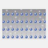 Blauw Fancy Ornament ompakken papier Inpakpapier Vel (Voorkant 3)