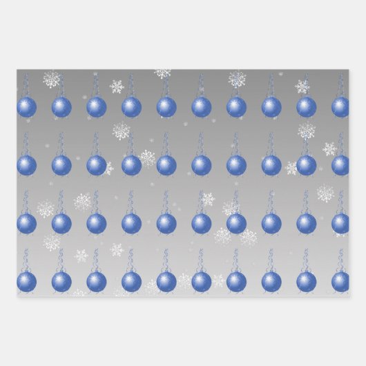 Blauw Fancy Ornament ompakken papier Inpakpapier Vel (Voorkant 3)