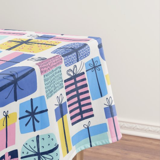 Blauw Feestgeschenk Tafelkleed (Voorbeeld)