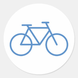 Blauw fiets icoon fiets fiets fiets ronde sticker