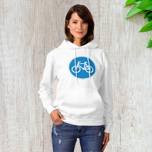 Blauw Fietspad Bord Wielrennen Weg Symbool Hoodie