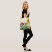 Blauw fietspad tote bag (Op model)