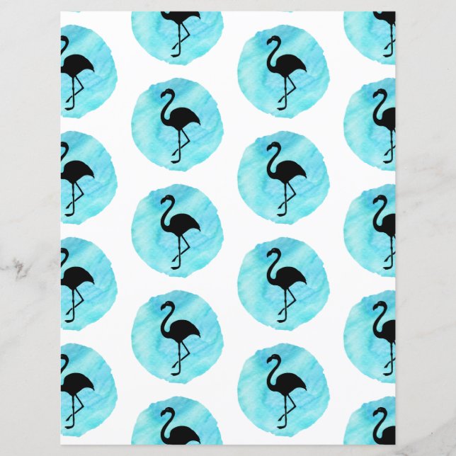 Blauw Flamingo patroon (Voorkant)