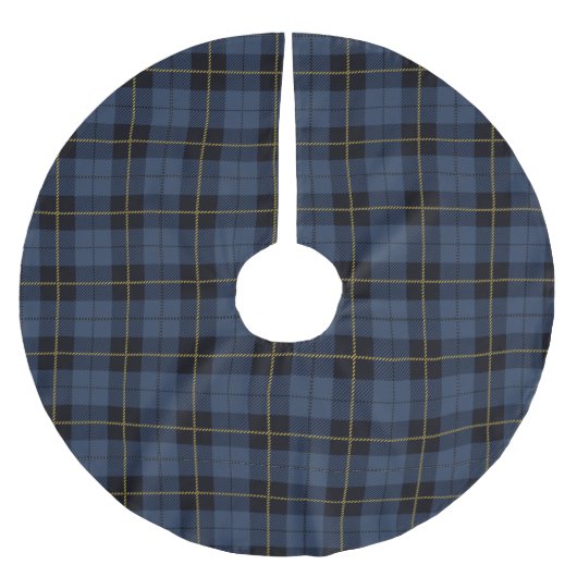 Blauw flanelpatroon kerstboom rok (Voorkant)