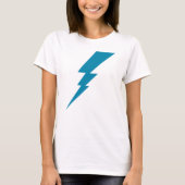 Blauw Flash-bliksem T-Shirt (Voorkant)