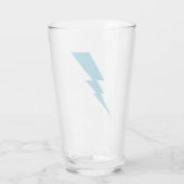 Blauw Flash-bliksembolt Glas (Achterkant)