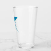 Blauw Flash-bliksembolt Glas (Links)