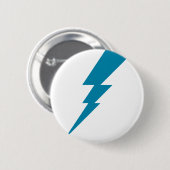 Blauw Flash-bliksembolt Ronde Button 5,7 Cm (Voorkant /achterkant)