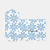 Blauw Floral Patroon - Aangepaste fortuinbox Bedankdoosjes (Uitgevouwen)