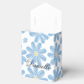 Blauw Floral Patroon - Aangepaste fortuinbox Bedankdoosjes (Geopend)