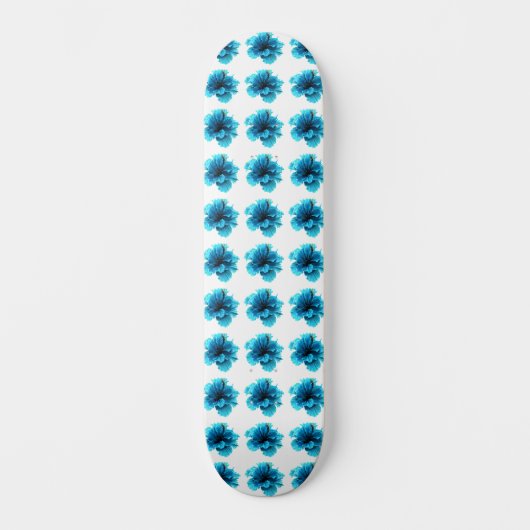 Blauw Floral Skateboard (Voorkant)