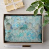 Blauw Floral Text Decoupage Paper Tissuepapier (Geschenk)