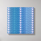  Blauw Floral Violet behang Canvas Afdruk (Voorkant)