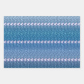  Blauw Floral Violet behang Inpakpapier Vel (Voorkant 3)