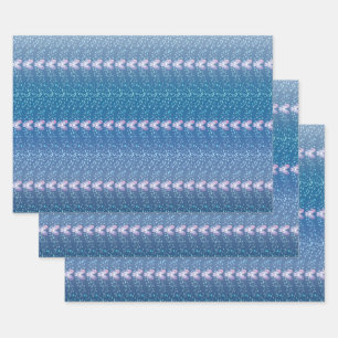  Blauw Floral Violet behang Inpakpapier Vel