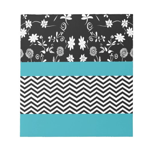 blauw florchevron notitieblok (Voorkant)