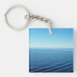 Blauw Fluweel Pacific Ocean Kleur Fotografie Sleutelhanger