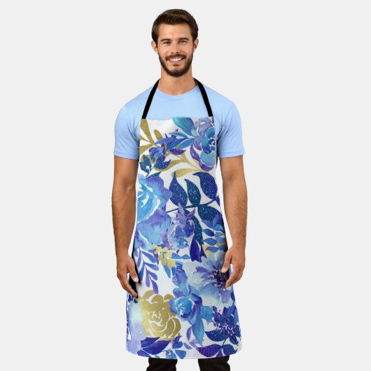 Blauw Foraal Volledig Schort (Gedragen)