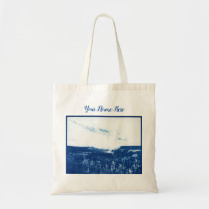  blauw fotografie Canvas tas