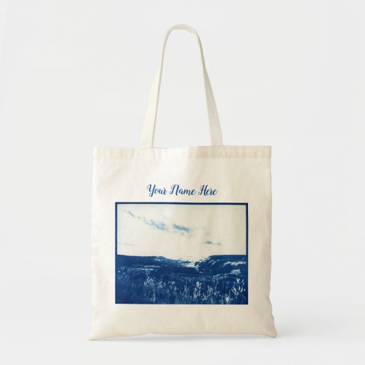  blauw fotografie Canvas tas (Voorkant)