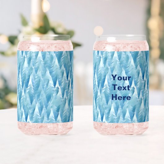 Blauw fractaal bos blikvorm glas (Insitu (Huwelijk))